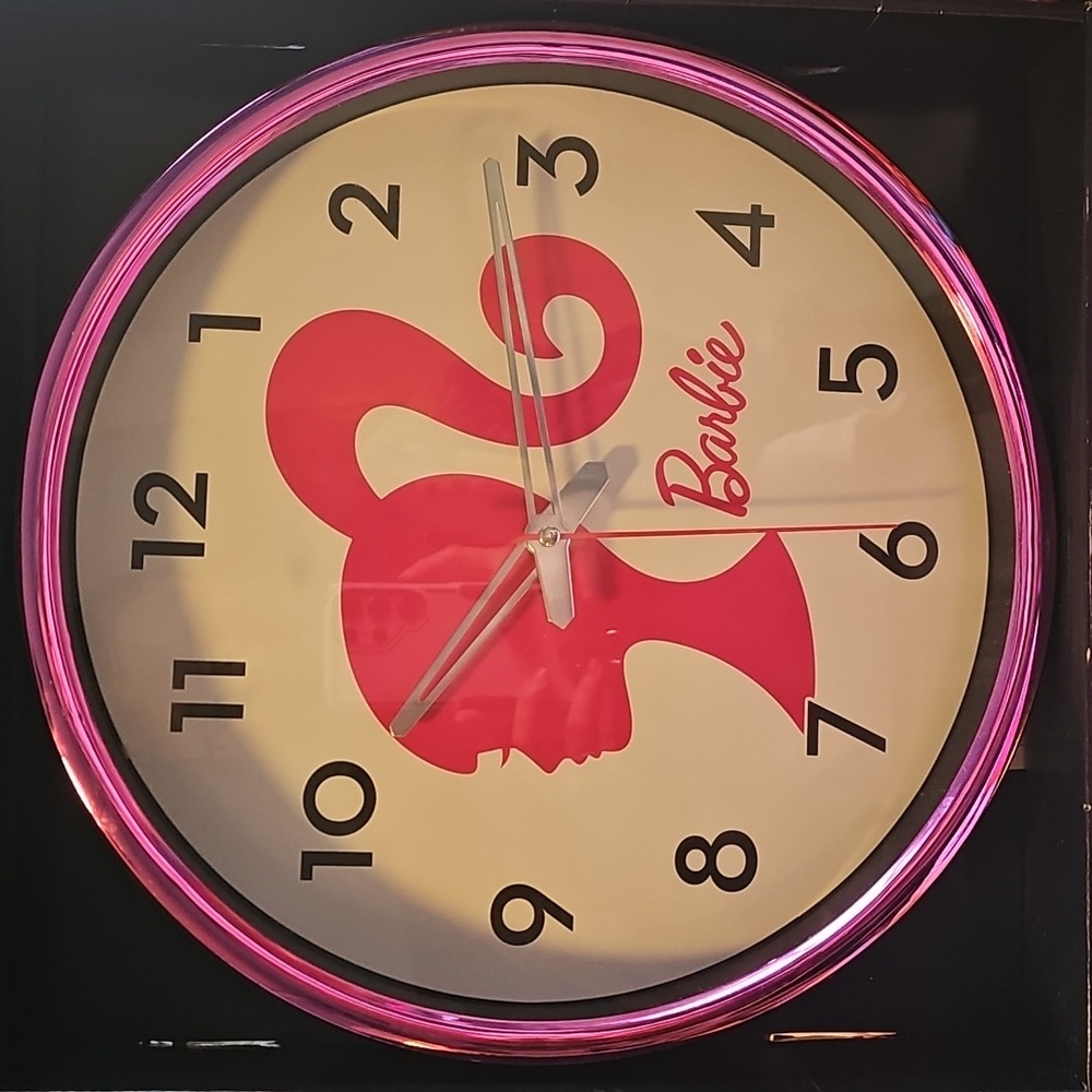 Barbie Analog display Wall Clock- New in Box